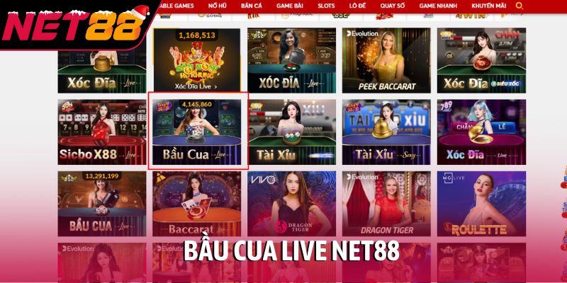 Bầu cua live NET88 - Cách chơi cơ bản và dễ thắng 2026 Bầu cua live NET88