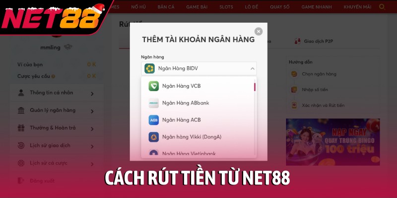 Net88 - Nhà Cái Uy Tín Net 88 - Link Đăng Ký Chính Thức 2026 Cách rút tiền từ NET88