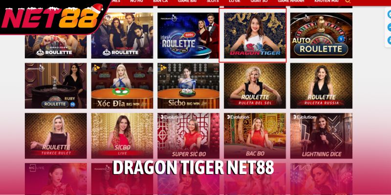 Dragon Tiger NET88 - Trò chơi đấu trí đặc sắc tại sòng bài Dragon Tiger NET88