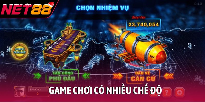 Game chơi có nhiều chế độ