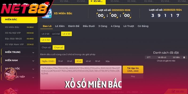 Xổ số miền Bắc - Cơ hội săn thưởng lớn tại nhà cái NET88 xổ số miền Bắc