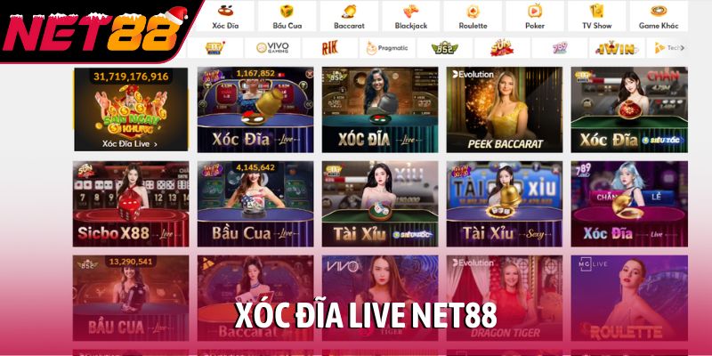 Xóc đĩa Live NET88 - Cách chơi xóc đĩa casino chất lừ Xóc đĩa Live NET88